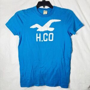 Hollister Men's Blue Short Sleeve T-shirt Size Small Gray‎